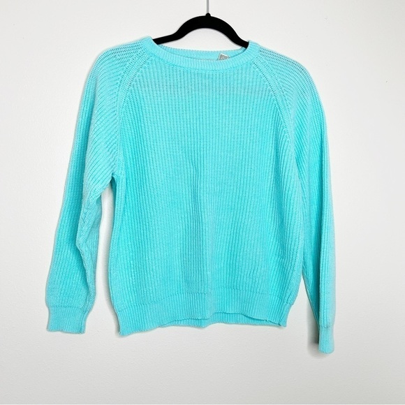 Vintage Dianne Von Furstenberg DVF Blue Acrylic Crew Neck Sweater Size Small - Picture 1 of 3